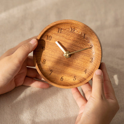 TeakHarmony™ Wooden Table Clock