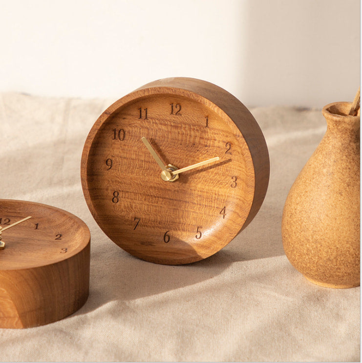 TeakHarmony™ Wooden Table Clock