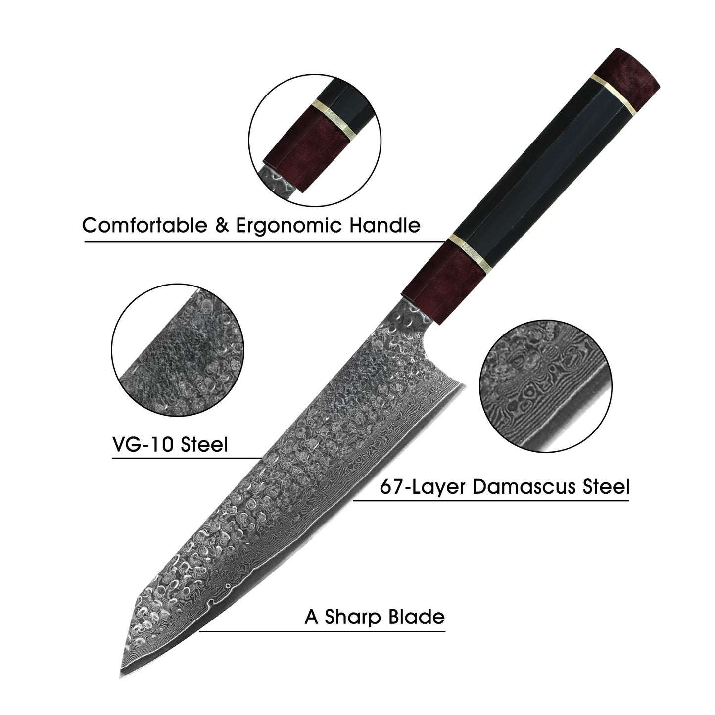 Kaze no Tenshi™ 8 Inch Kiritsuke Knife