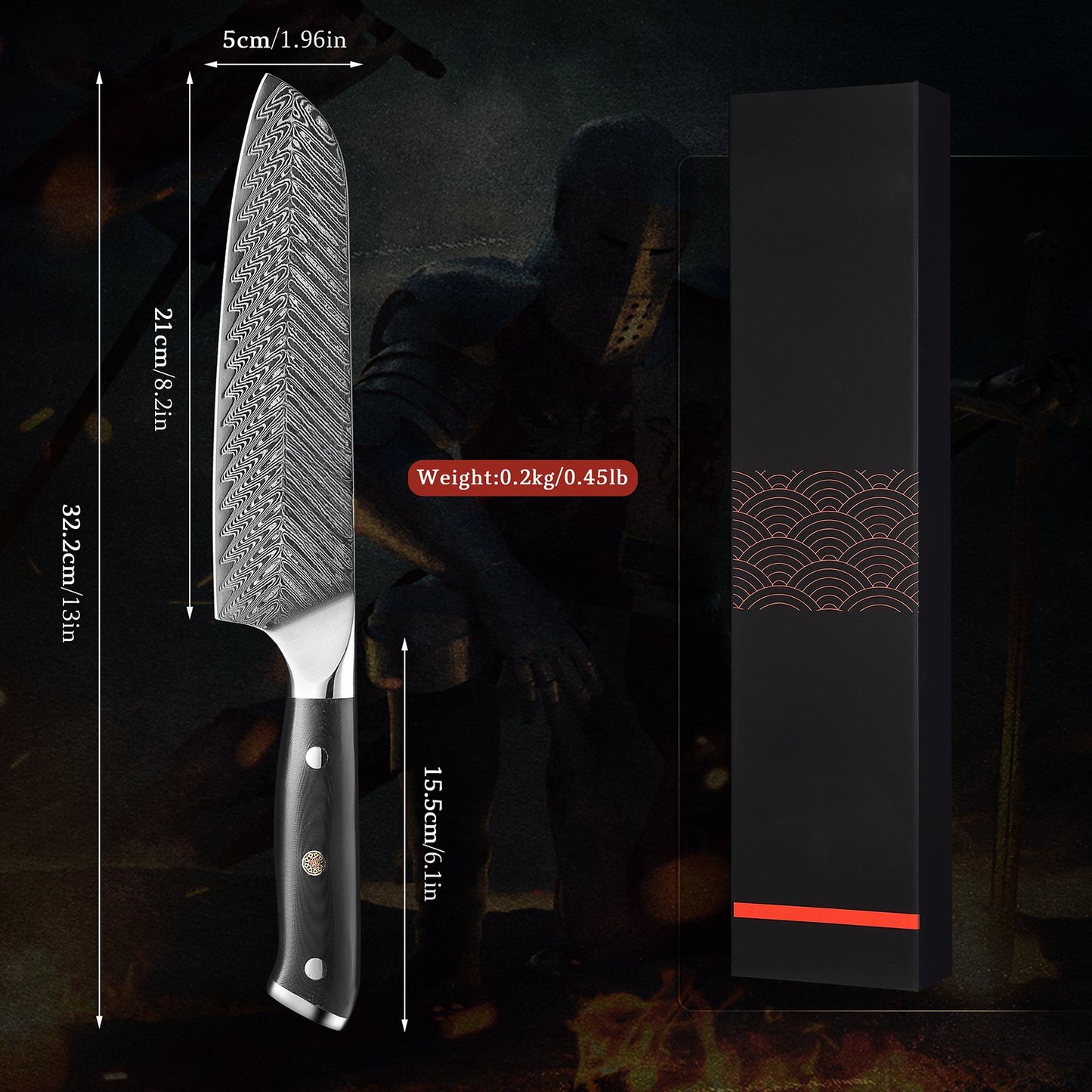 Kuroi Ryu™ 7 inch Santoku Knife