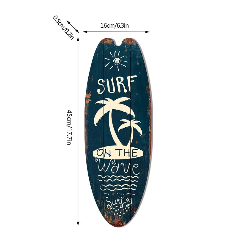 Coastal Vibes™ Vintage Surfboard Sign