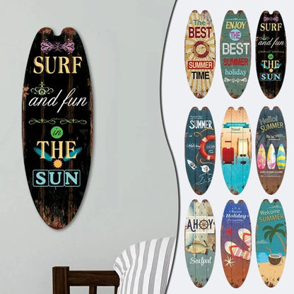 Coastal Vibes™ Vintage Surfboard Sign